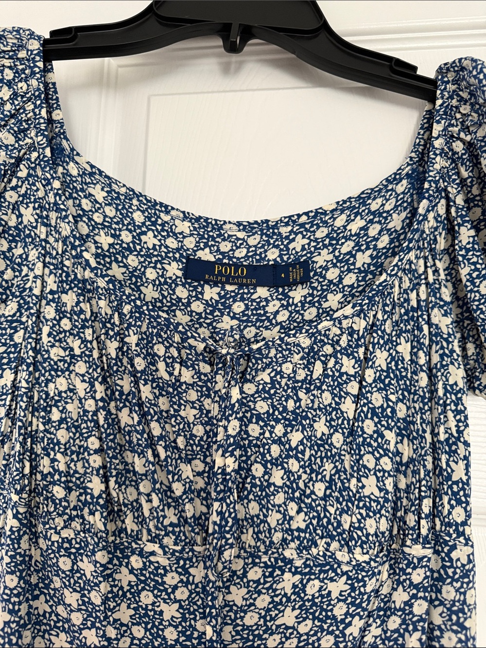 Polo by Ralph Lauren Blue and White Floral Sundress